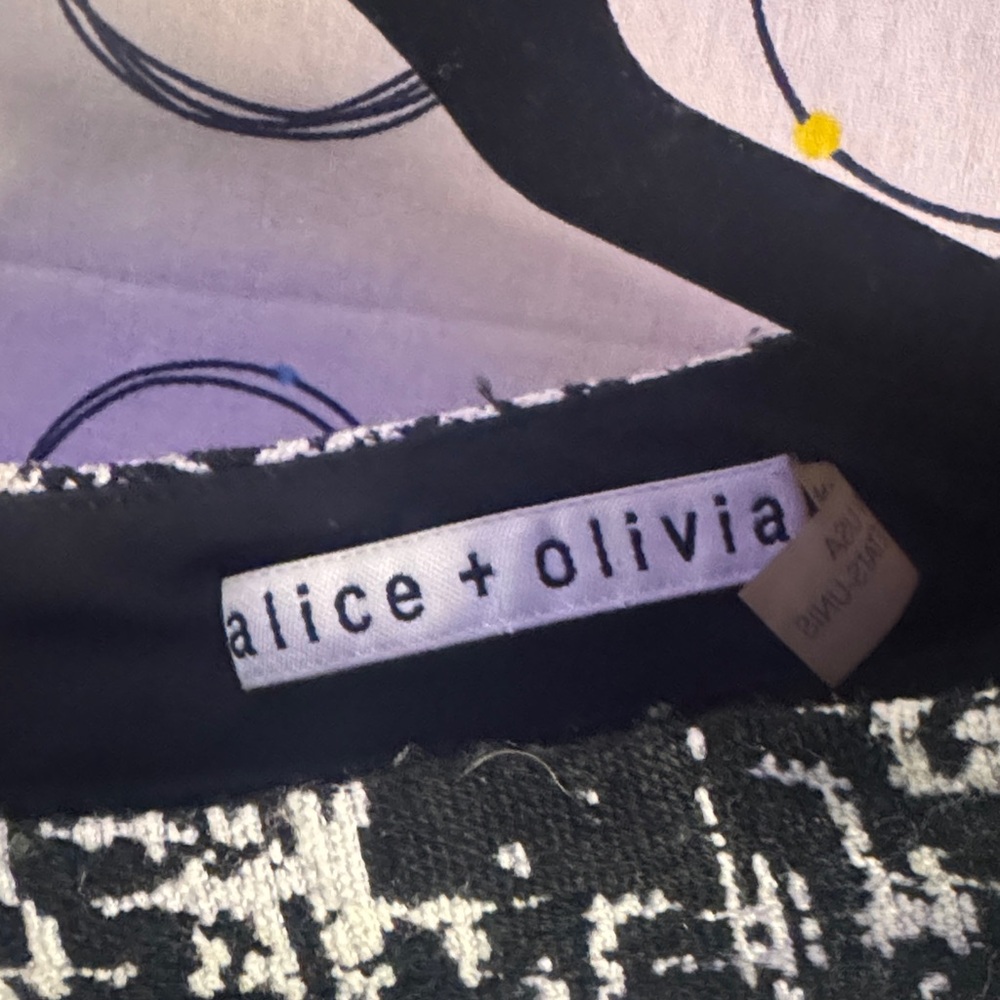 Alice + Olivia Black and White Mini Skirt - Picture 2 of 3